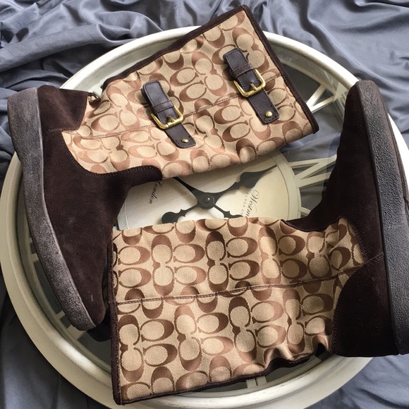 Coach Shoes - Coach Brown Kakhi Woman's Boots